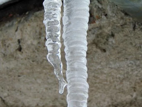 Icicles in the winter - Baia Mare Fotos Stock