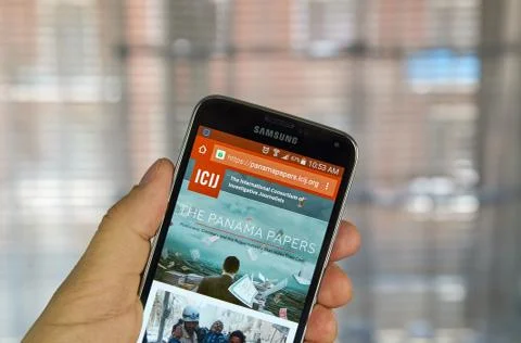 ICIJ web page 写真素材