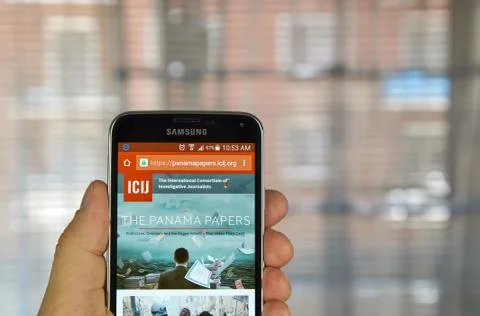 ICIJ web page 库存照片
