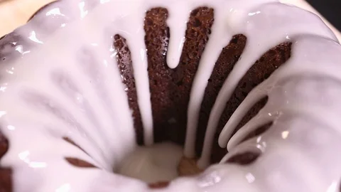 Icing on a Bundt Cake Video stock 123260926