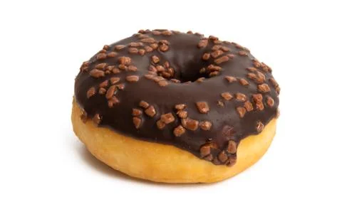 Icing donut isolated Stock Photos