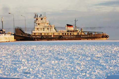 Icing tugboat Stock Photos