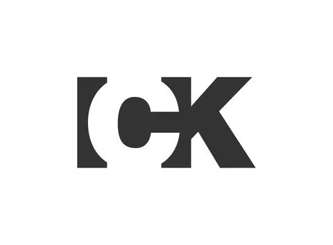 ICK bold and unique editable font logo for tech startups, consulting, corpo.. Stock Illustration