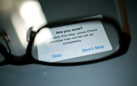 ICloud data privacy set communication Stock Photos