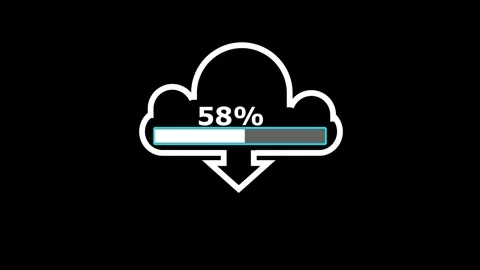 Icloud icon. loading process. abstract business technology web internet gra.. Stock Footage 291946224