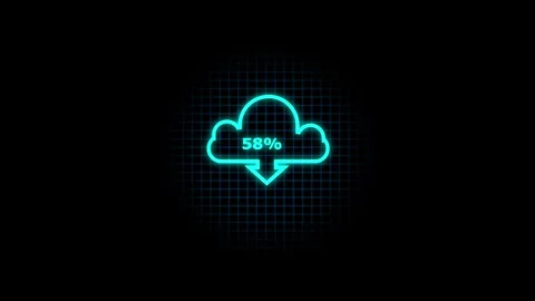 Icloud icon. loading process. abstract business technology web internet gra.. Stock Footage 291946227