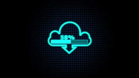 Icloud icon. loading process. abstract business technology web internet gra.. Stock Footage 291946230