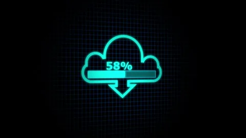 Icloud icon. loading process. abstract business technology web internet gra.. Stock Footage 291946232