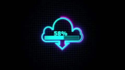 Icloud icon. loading process. abstract business technology web internet gra.. Stock Footage 291946237