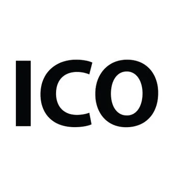Ico black icon vector.  Ico symbol Stock Illustration