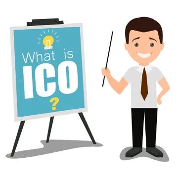 Ico business presentation concept vector flat illustration イラスト素材