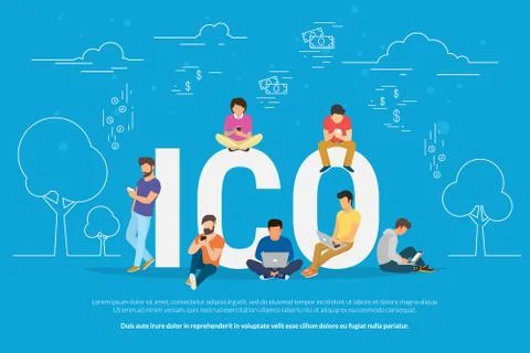 ICO concept illustration Stock Illustration