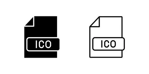 ICO file icon. Perfect for technology or design projects. Stock Illustration