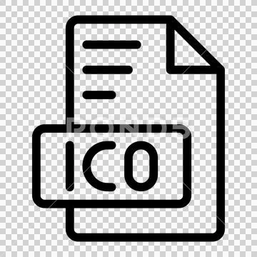 Ico icon outline style design image file. image extension format file ...