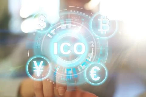ICO - Initial Coin Offering. Cryptocurrency, FINTECH, Financial market and Stock-Fotos