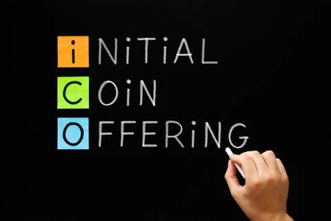 ICO - Initial Coin Offering 스톡 사진