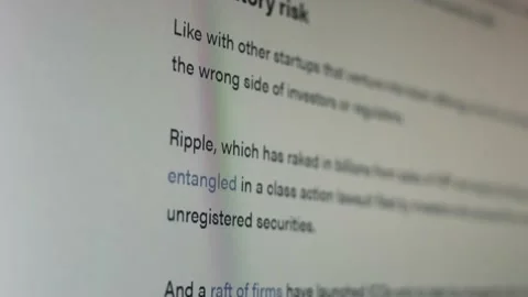 ICO - initial coin offering - scrolling page and learning information. Concept Stock Footage 150815548