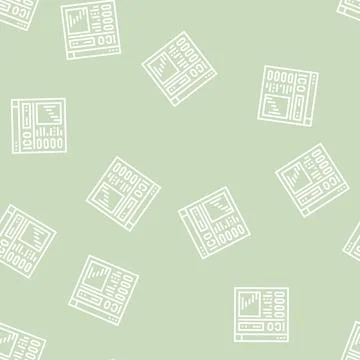 Ico market line seamless pattern Stock Illustration