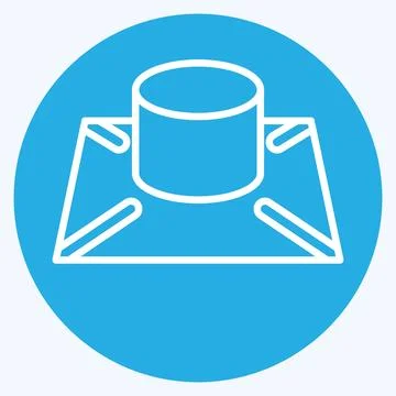 Icon 3D Model. related to Printing symbol. blue eyes style. design editable 스톡 일러스트