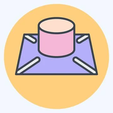 Icon 3D Model. related to Printing symbol. color mate style. design editable イラスト素材