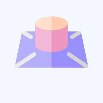 Icon 3D Model. related to Printing symbol. flat style. design editable Stock Illustration