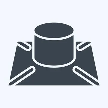 Icon 3D Model. related to Printing symbol. glyph style. design editable Stock Illustration