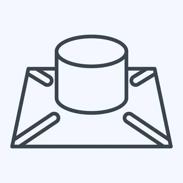 Icon 3D Model. related to Printing symbol. line style. design editable 스톡 일러스트