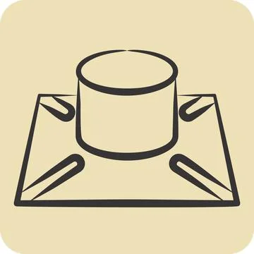 Icon 3D Model. related to Printing symbol. hand drawn style. design editable Illustrazione stock