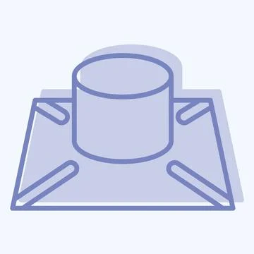 Icon 3D Model. related to Printing symbol. two tone style. design editable 스톡 일러스트