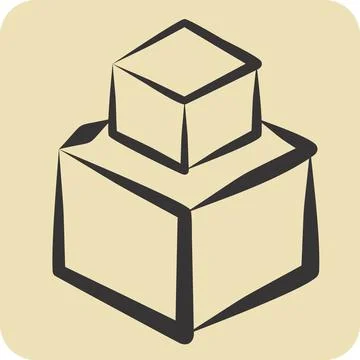 Icon 3D Modeling. related to Creative Concept symbol. hand drawn style. sim.. Stock Illustration