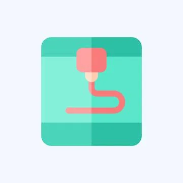 Icon 3D Printer. related to Printing symbol. flat style. design editable Stock Illustration