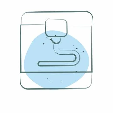Icon 3D Printer. related to Printing symbol. Color Spot Style. design editabl Illustrazione stock