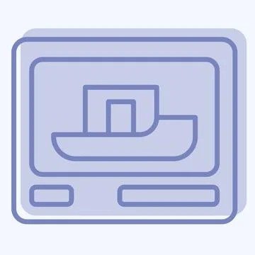 Icon 3D Printing. related to Future Technology symbol. two tone style. simp.. 스톡 일러스트