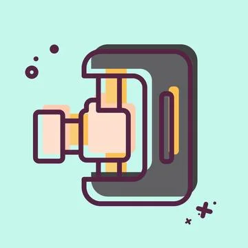 Icon 3D Scanner. related to Printing symbol. MBE style. design editable Stock Illustration