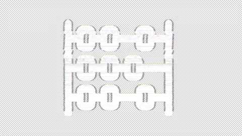 Icon abacus is distorted. Glitch. Noise, chromatic aberration, geometric Stock Footage 305475559