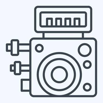 Icon ABS Control Module. related to Car Maintenance symbol. line style. sim.. Stock Illustration