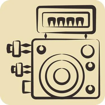 Icon ABS Control Module. related to Car Maintenance symbol. hand drawn styl.. Stock Illustration