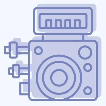 Icon ABS Control Module. related to Car Maintenance symbol. two tone style... Stock Illustration