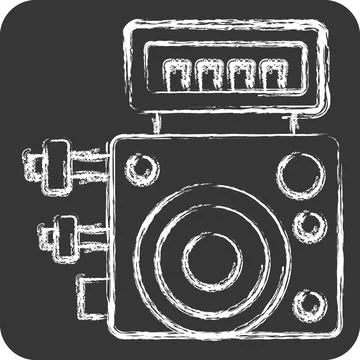 Icon ABS Control Module. related to Car Maintenance symbol. chalk Style. si.. Illustrazione stock
