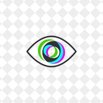 Icon abstract eye Stock Illustration