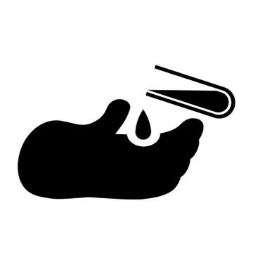 Icon acid erosion on lab, vector ESP10 Stock Illustration