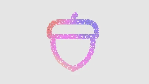 Icon acorn is made up of LED square shapes that shimmer and flicker. There are Stock Footage 296213766