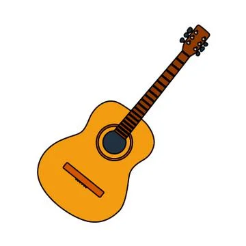 Icon Of Acoustic Guitar Stock Illustration