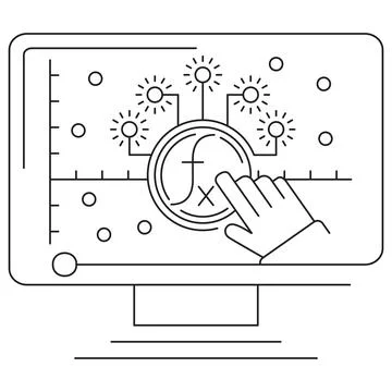 Icon of activation function in AI Stock Illustration