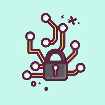 Icon Adversarial Attacks. related to Machine Learning symbol. MBE style. si.. Stock Illustration