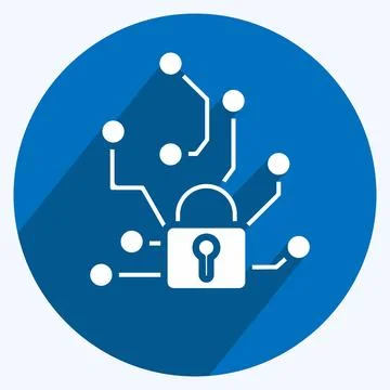 Icon Adversarial Attacks. related to Machine Learning symbol. long shadow s.. イラスト素材