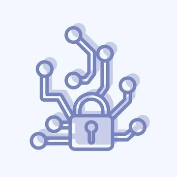 Icon Adversarial Attacks. related to Machine Learning symbol. two tone styl.. 스톡 일러스트