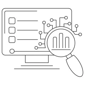 Icon of AI data validation Stock Illustration