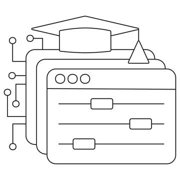 Icon of AI model tuning Illustrazione stock