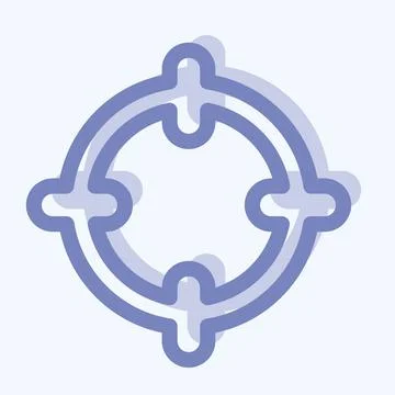 Icon Aim - Two Tone Style,Simple illustration,Editable stroke Illustrazione stock